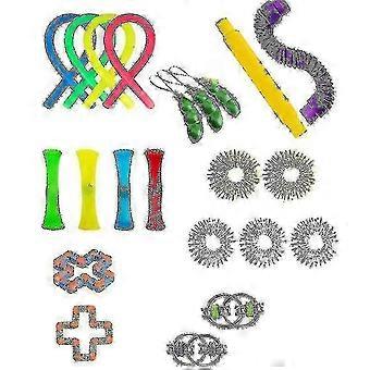 Vent Decompression Toy Set Edamame Rainbow Flour Ball Decompression Spring Net Tube Track