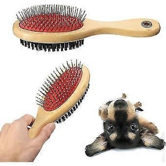 Huisdier Haar Dubbelzijdig Houten Huisdier Borstel Hond Kat Puppy Dier Huisdier Borstel