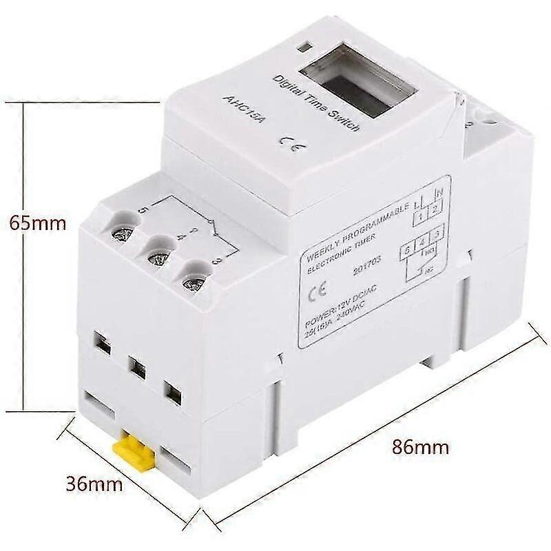 LCD Digital Timer, Digital Programmable Timer LCD Display Weekly Programmable Time Switch Timer Relay 16on & 16off Timer(220V)
