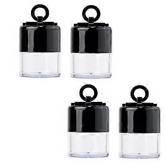 Travel Makeup Case with Anti-Leak Design, Compact Powder Holder for Mess-Free Travel, 4pcs Set