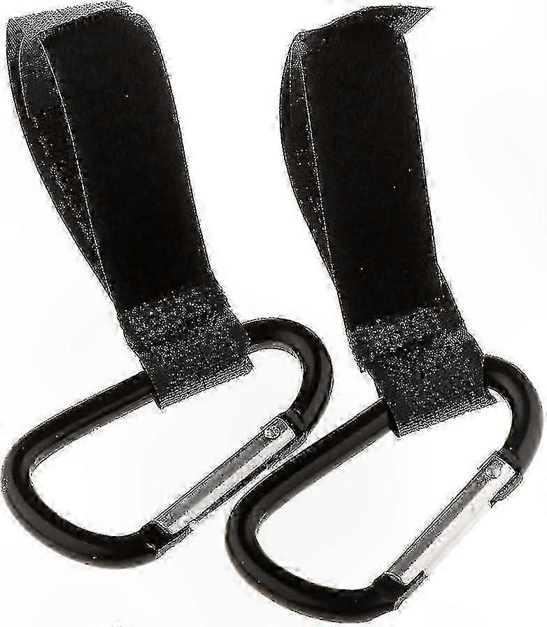 Stroller Hook Accessories, 2-Pack Black Stroller Clips