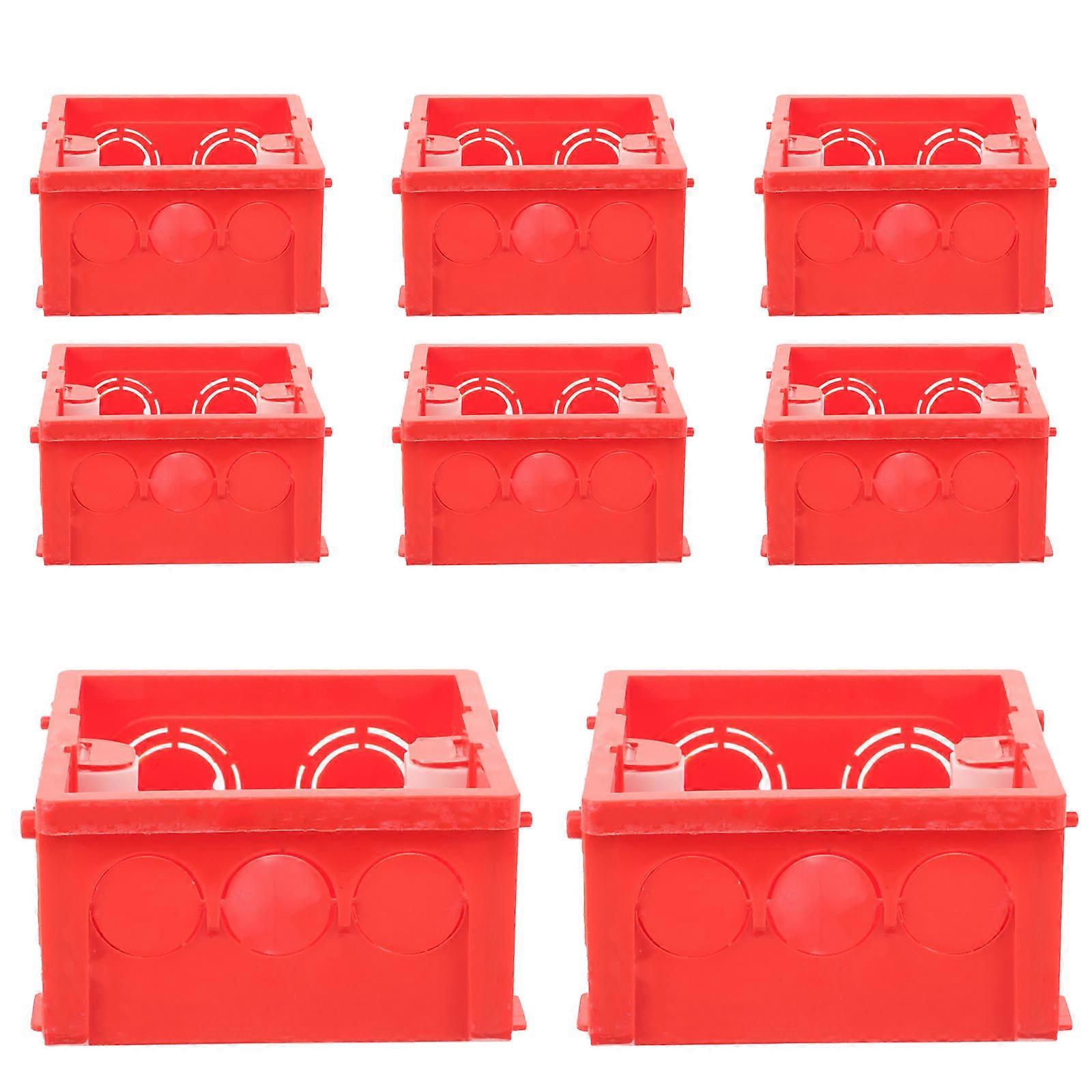 Wall Socket Box for Installation with 10Pcs 86 Type Red Mounting Boxes