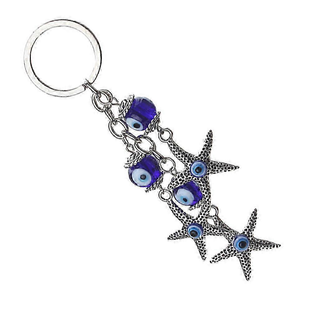 Blue Metal Keychain Creative Key Decoration compatible with Keys 2Pcs Durable Set
