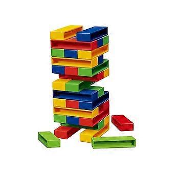 Indoor Stacking Tower Toy with 39 Plastic Balance Pieces for Kids and Family Play, Multicolor Tabletop Set for Casual Home Activities Multicolor