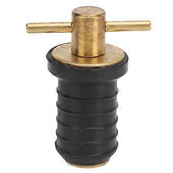 Marine Boot Messing T Griff Ablassstopfen Starke Struktur Twist Turn und Seal Design Gummistopfen für Yachten Schiffe 0,6 Zoll