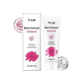 Hoygi Beet Moisturizing Protective Cream, Moisturizes Skin And Waterproof Texture Light Hyaluronic Acid Refreshing And Non-Greasy