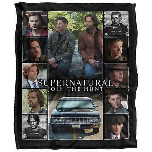 Supernatural Sam & Dean Squares Soft Touch Blanket