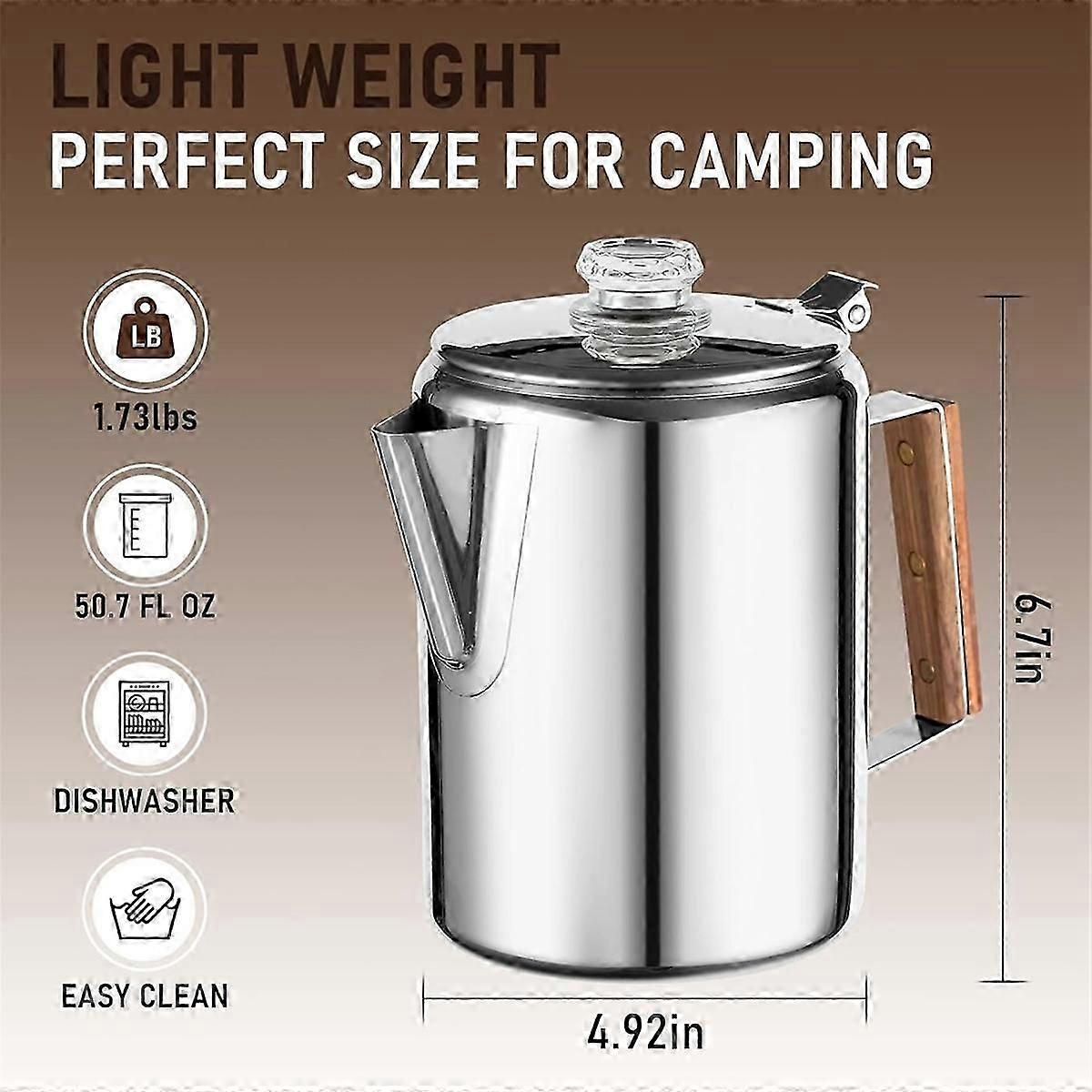 Stovetop percolator coffee maker 9 cup