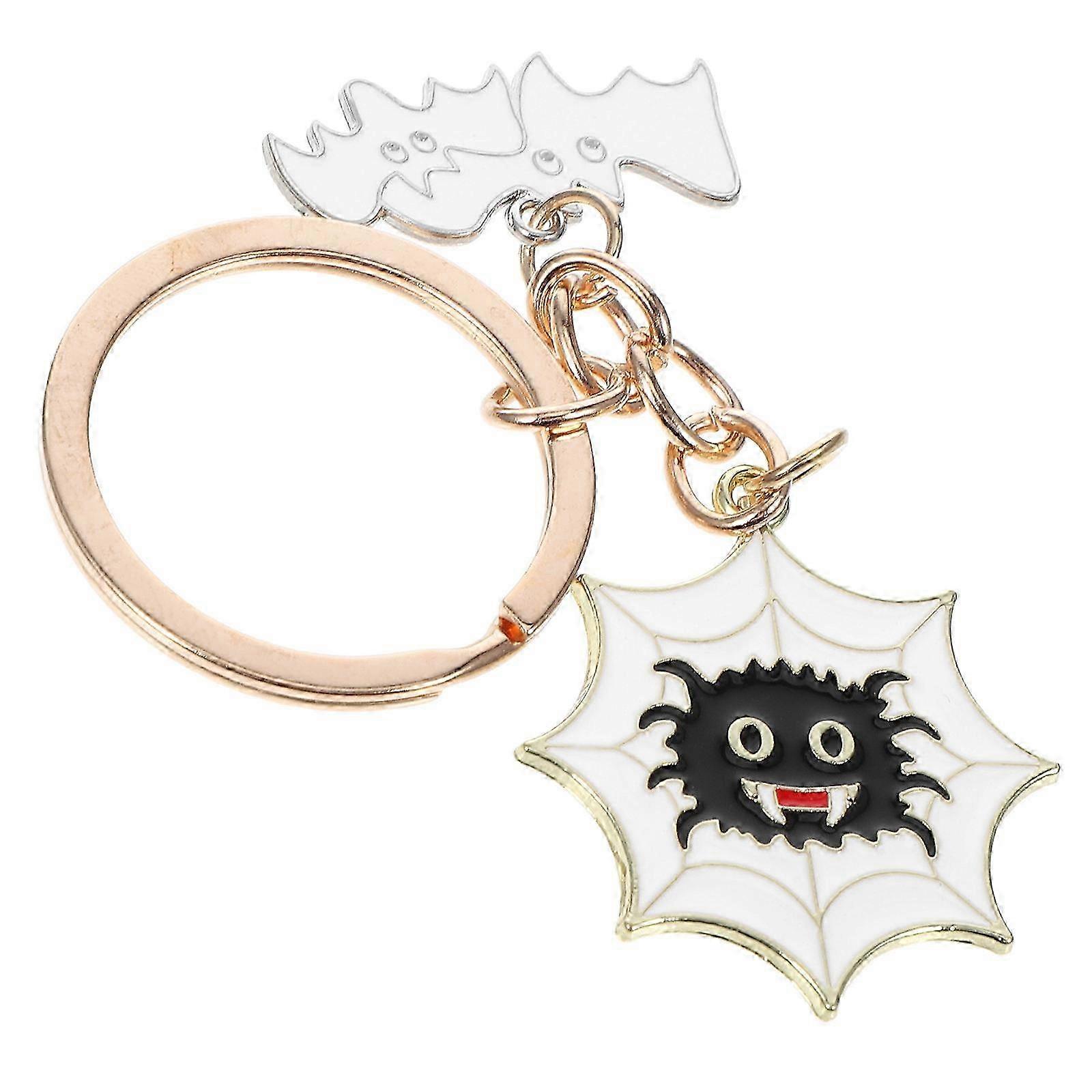 Cute Halloween Keychain White Durable Alloy Versatile Use