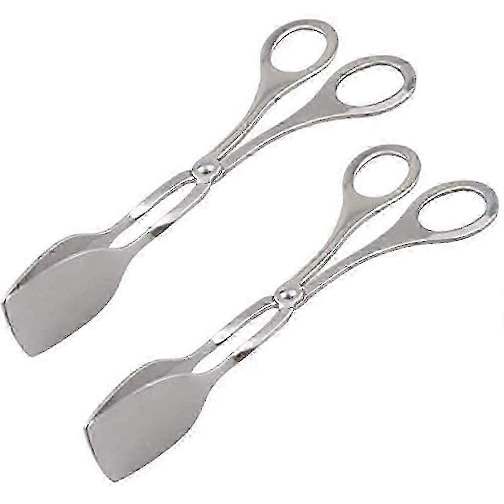 Multi-Purpose Pastry Tongs Scissor-Shape for Kitchen Grill Serving