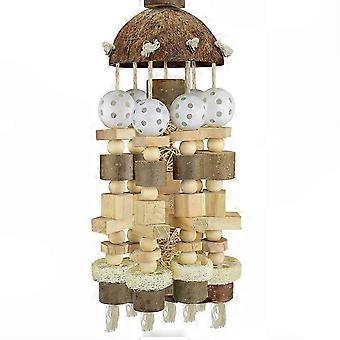 For Large Parrots: Natural Wooden Blocks Bird Parrot Toy