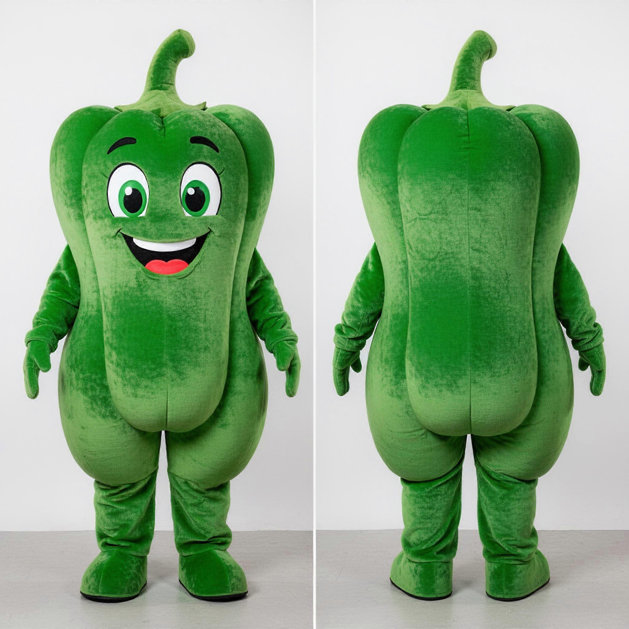 MASTICOT Vibrant Green Cartoon Pepper Mascot