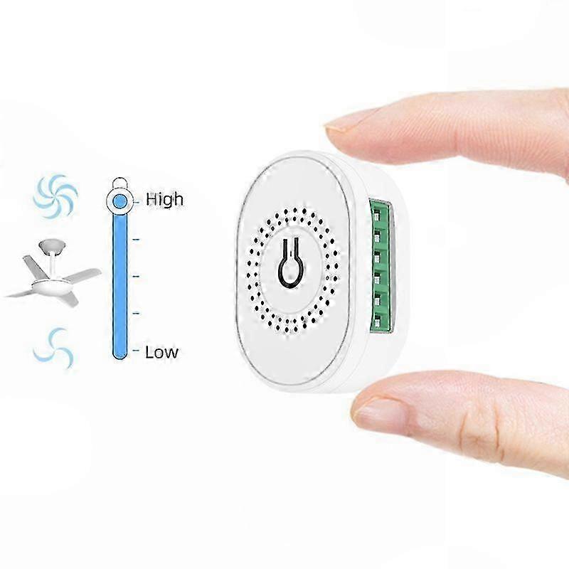 Control Ceiling Fans Using Tuya Smart WiFi Switch Module, White