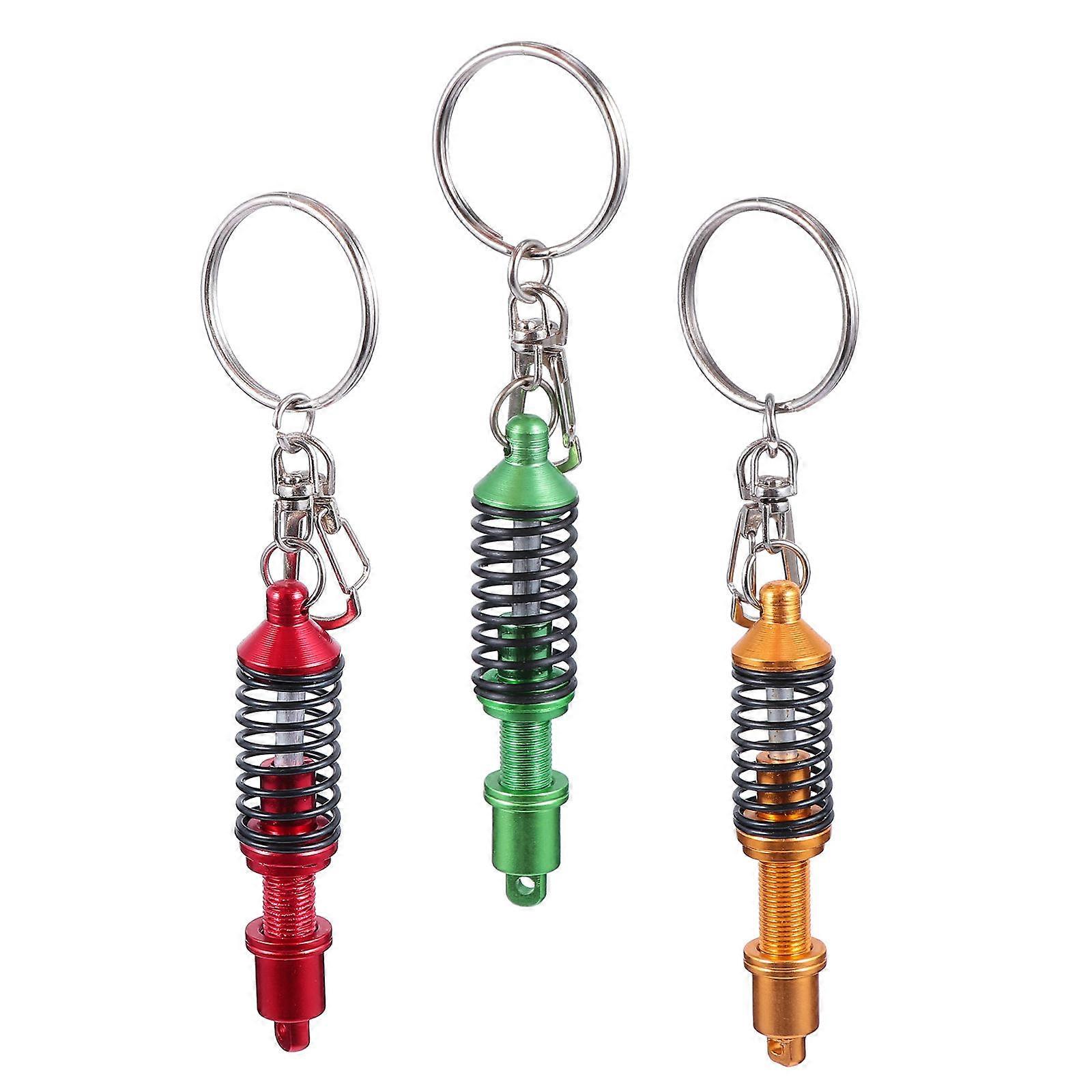 Key Ring Keychain with Absorber Model Decoration 3Pcs Set