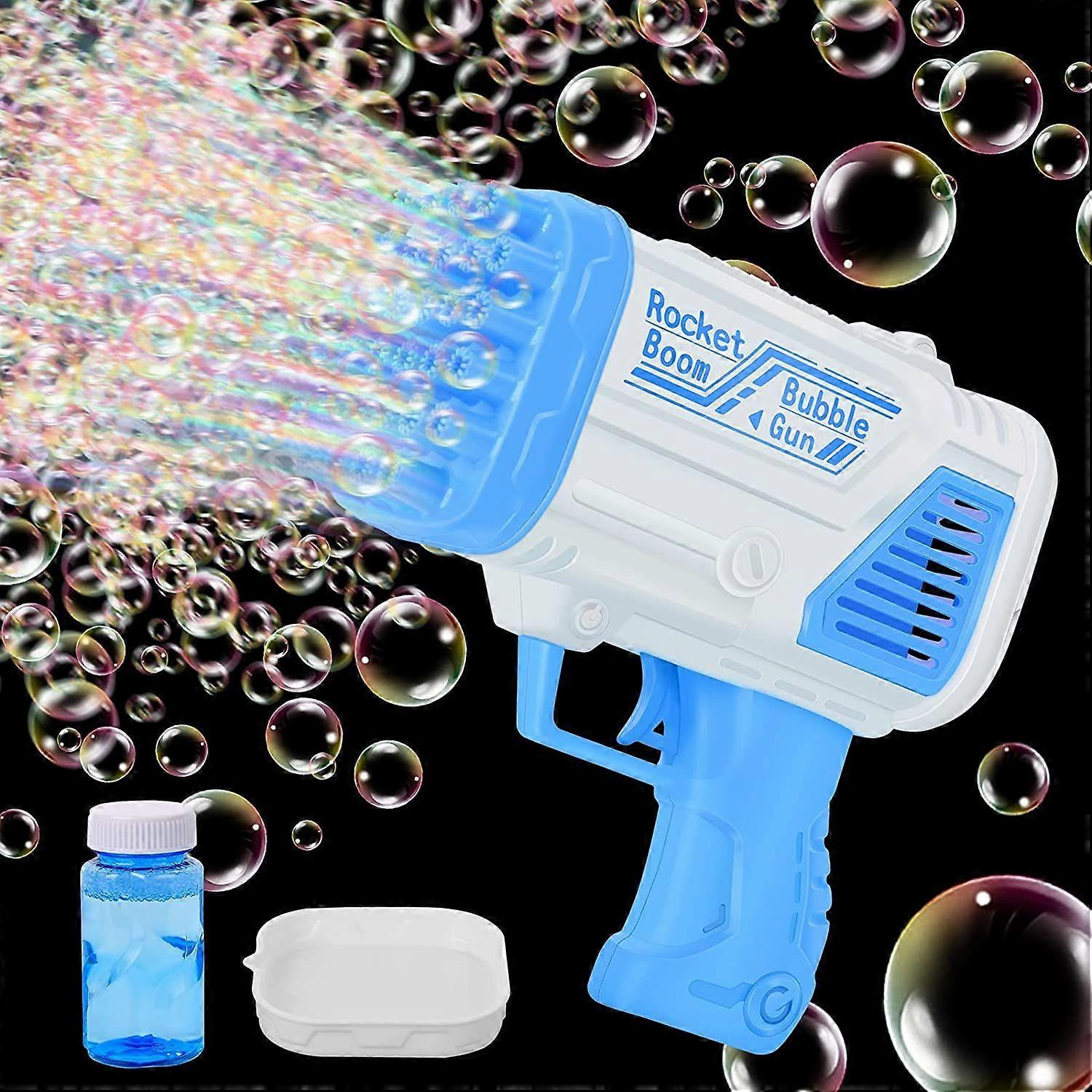 Automatic Bubble Machine with 32 Holes, LED Lights, Leak-Proof Design