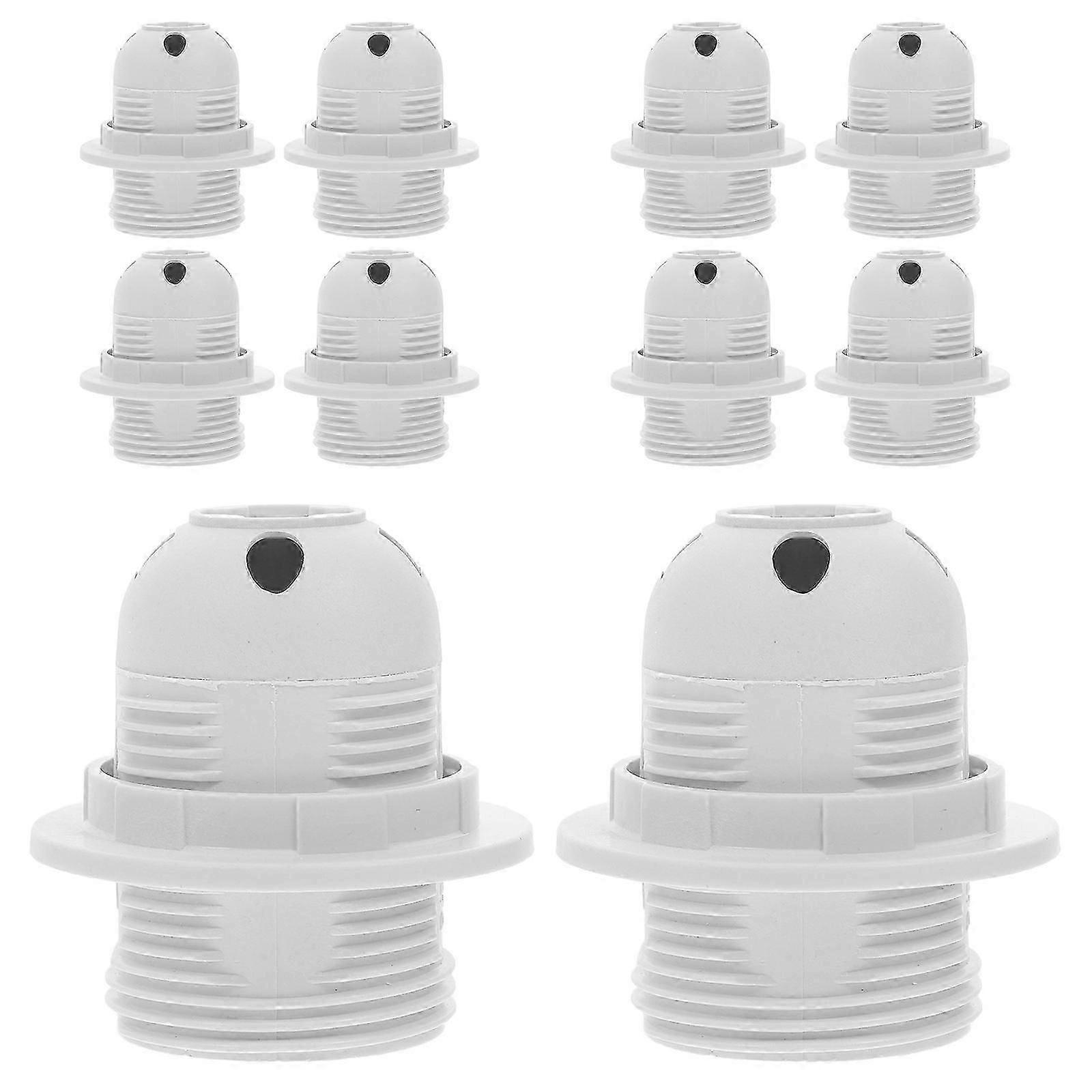 R8 E27 Threaded Lamp Socket for Flexible Lighting Solutions 30Pcs White