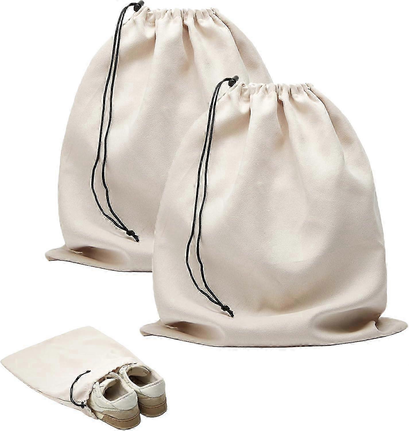 Flannel Shoe Bags With Drawstring