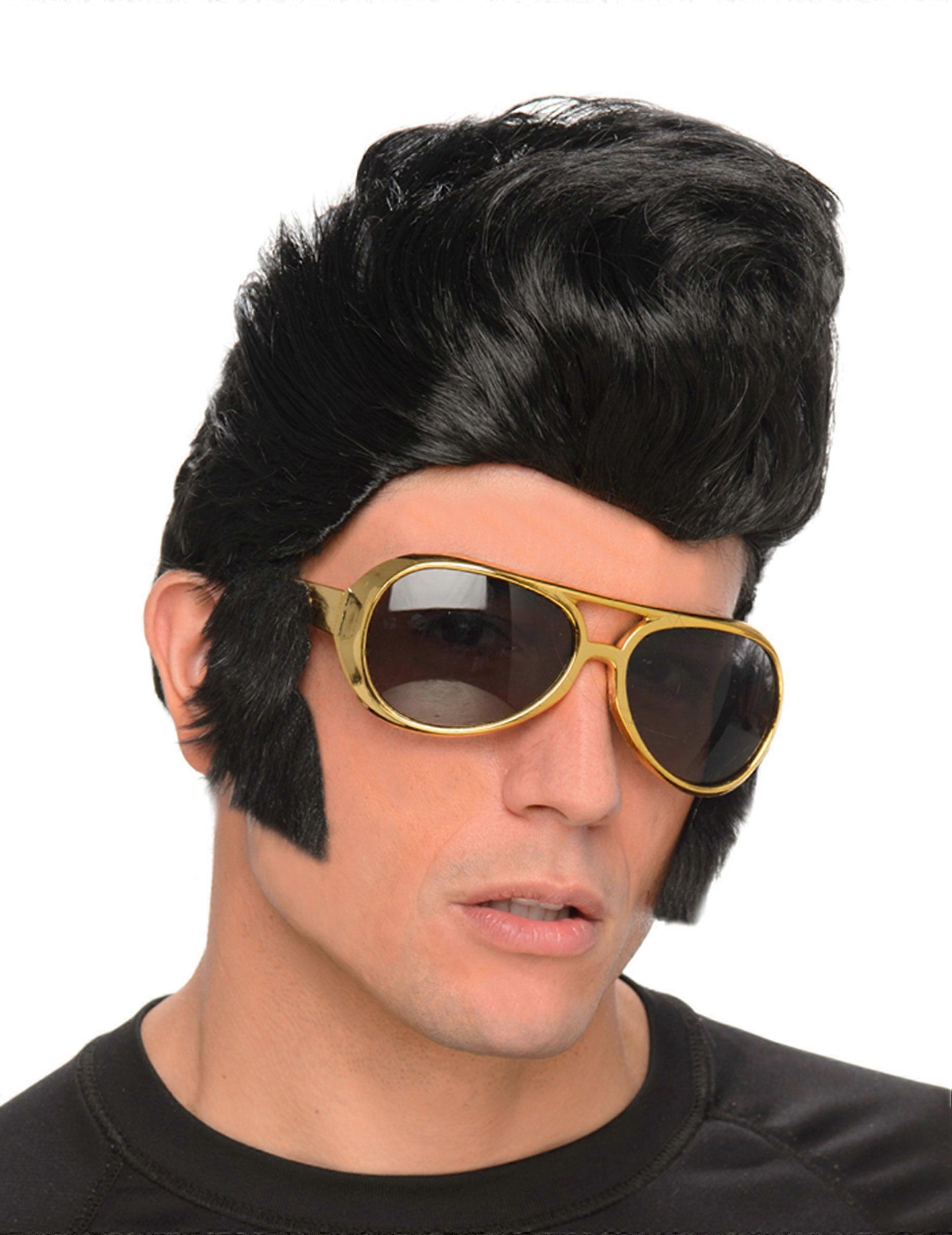 Rocker man wig with glasses