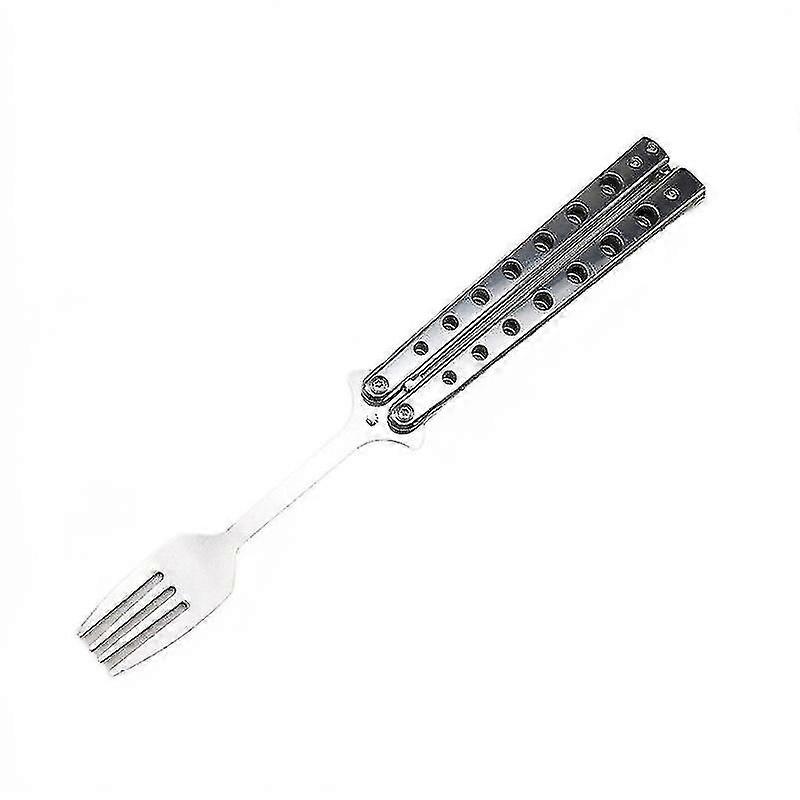 1pcs Butterfly Portable Fork Training Folding Practice Portable Coffee Tableware|forks