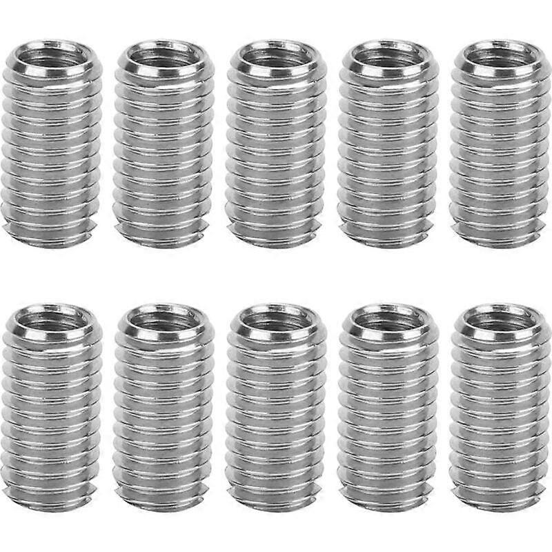 10pcs Internal M6 1.0 External M8 1.25 Glow 15mm Slotted Threaded Inserts