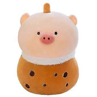 Bubble Tea Pig Plush Toy Soft Skin-Friendly