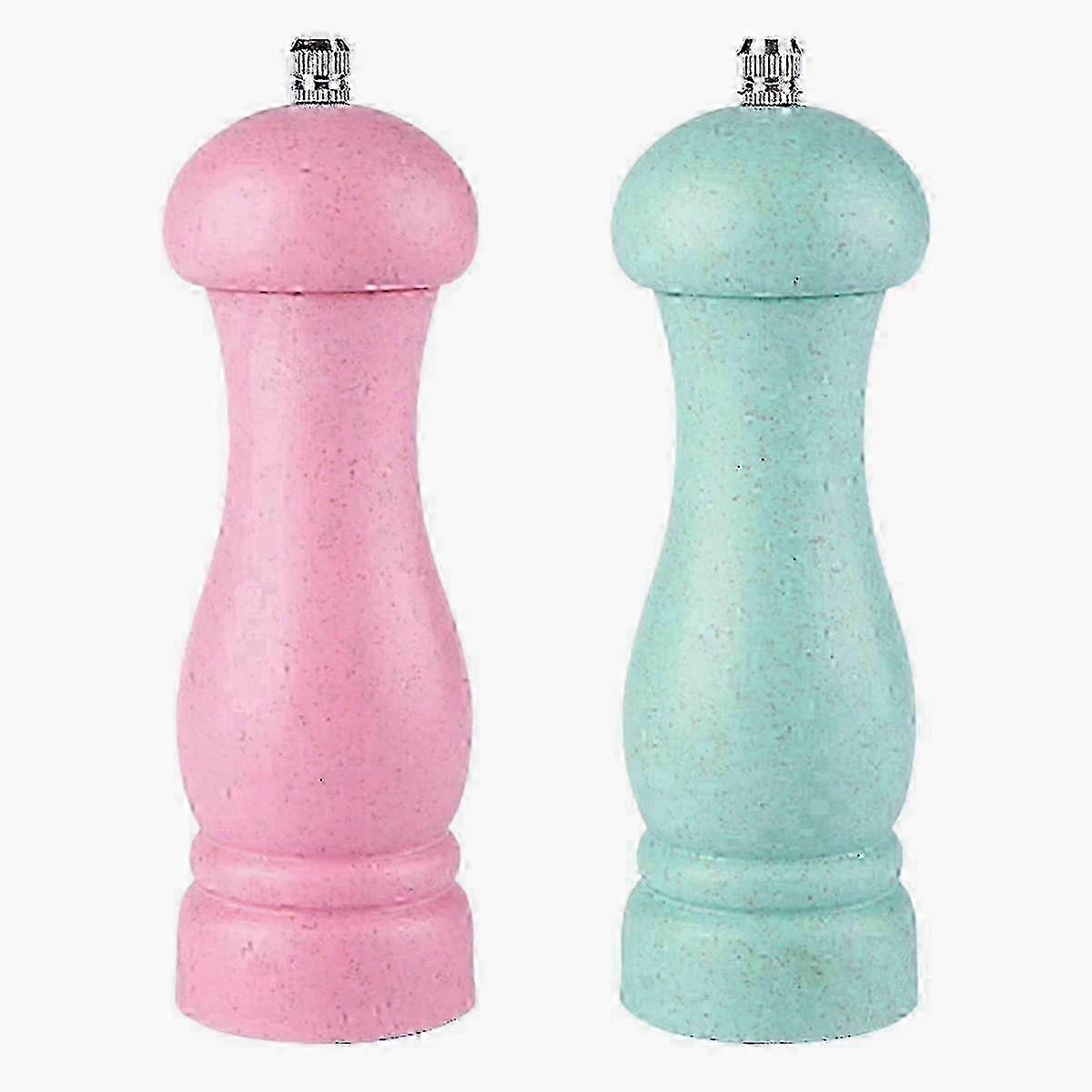 Ceramic Core Wooden Salt Pepper Mill Set