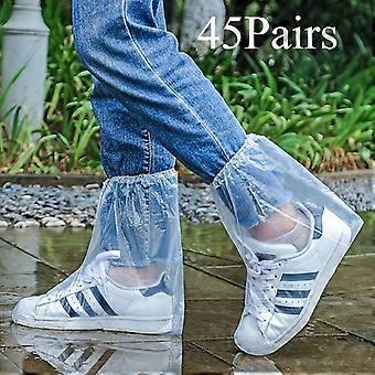Disposable Waterproof Shoe Covers, 45 Pairs Rainproof Overshoes for Outdoor Rainy Days, Household Cleaning and Hygiene