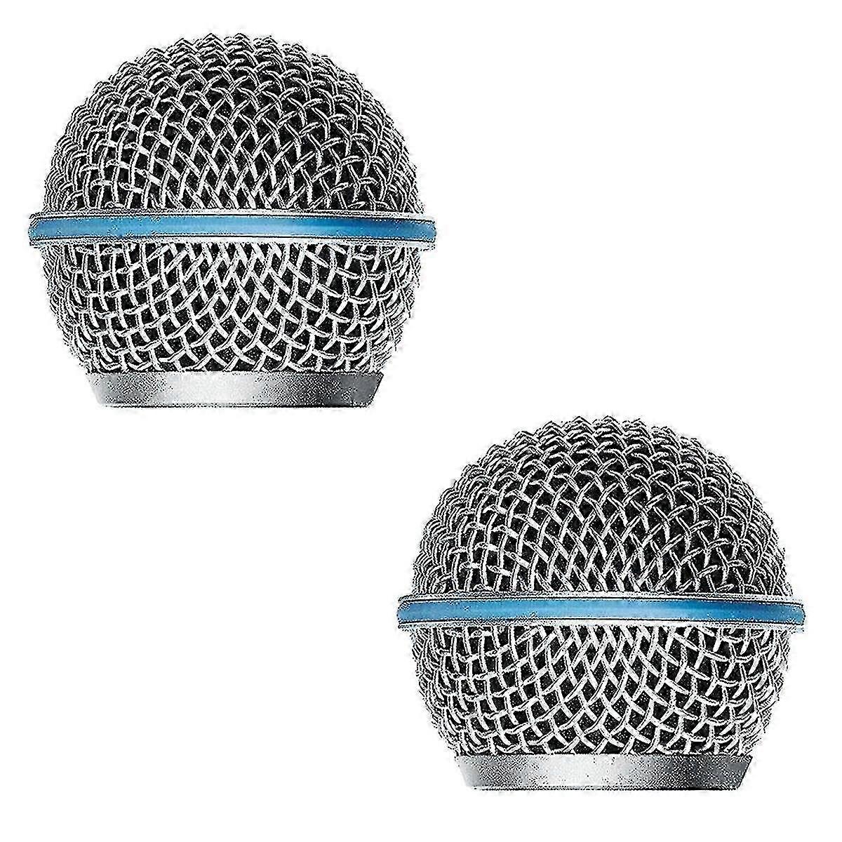 Replacement Mic Grille Set Steel Mesh Silver
