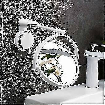 360 Adjustable Double Sided Magnifying Wall Hanging Suction Cup Mirror - Ideal for Bathroom, Makeup & Desktop Table Use