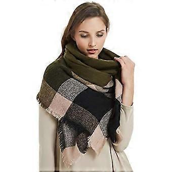 Fall Winter Scarf Classic Tassel Plaid Tartan Warm Soft Chunky Large Blanket Wrap Shawl Scarves for Women szshsy02