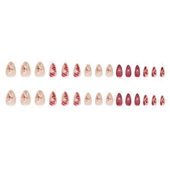 Natural Nude Pink Flower Press On Nails