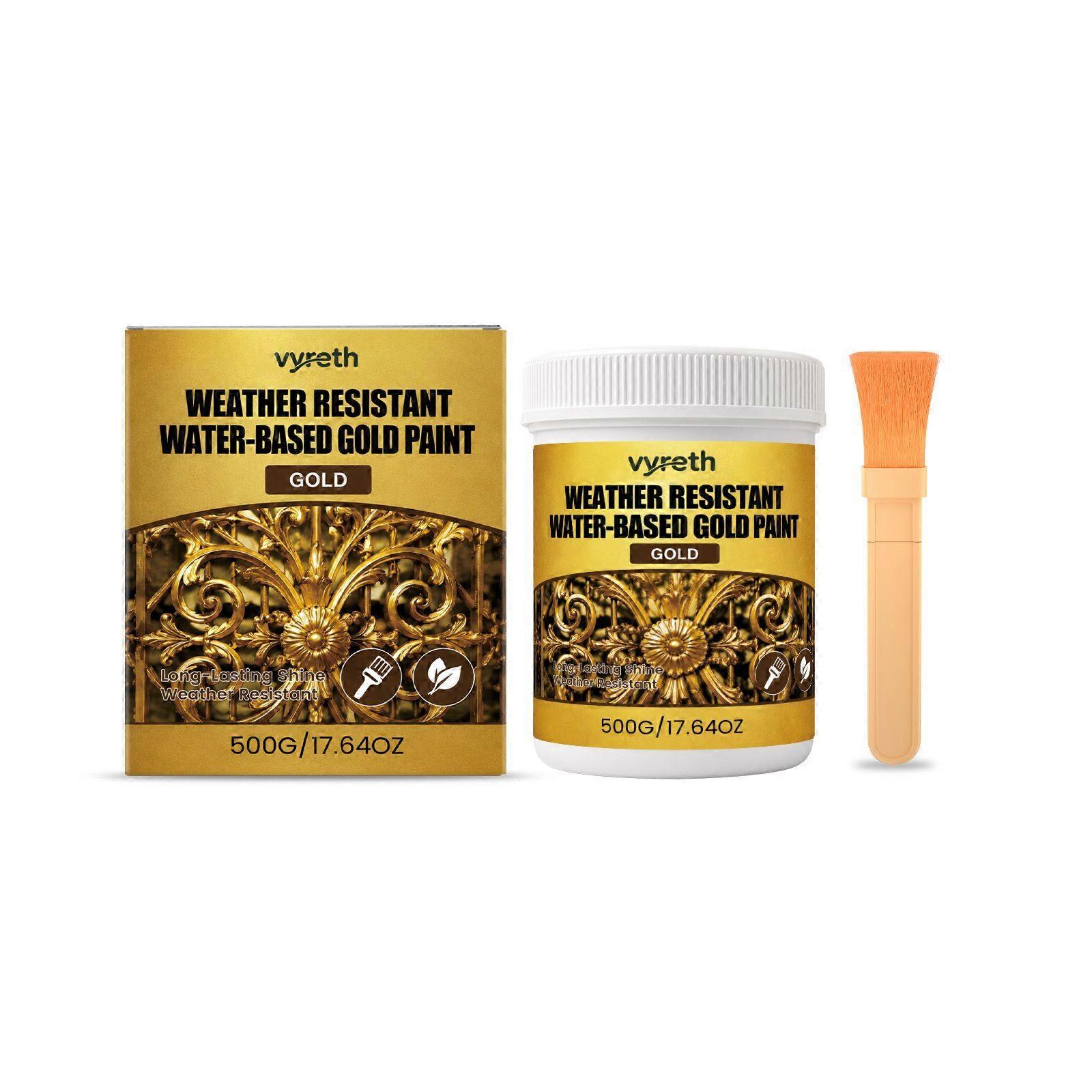 Water-Based Gold Paint  UV Resistant Outdoor Coating