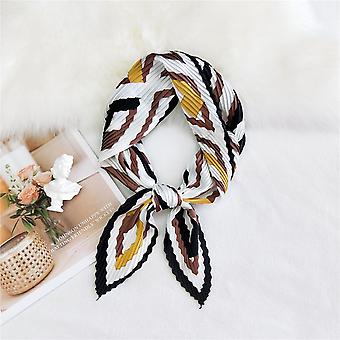 27.55" Square Silk Like Head Scarf - Women's Fashion Silk Feeling Scarf for Hair Wrapping and Sleeping at Night. ST-25