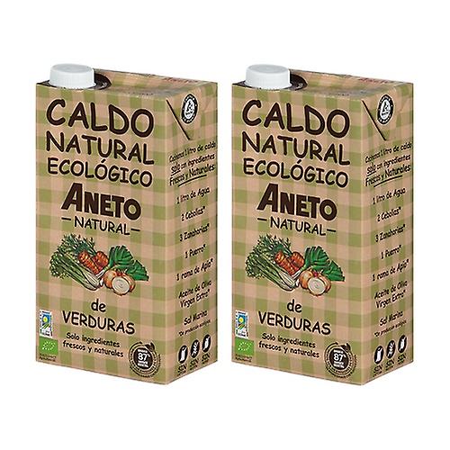 Natural eco vegetable broth bipack 2 units of 1L