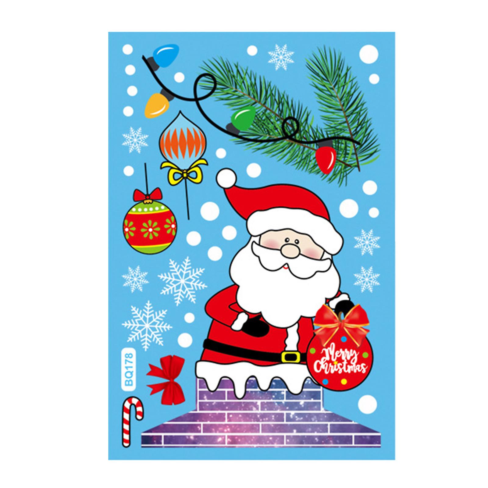 Christmas Window Clings Decals Easy To Remove Window Clings