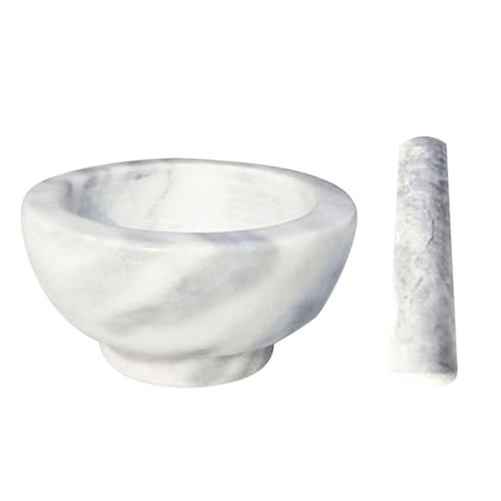 Marble Mortar and Pestle Set Bowl with Spoon Seasoning & Spice Tools Marble Garlic Mortar Bowl for