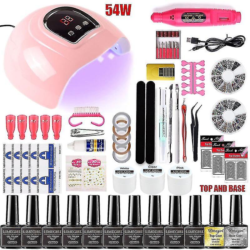 Set con 120/54W Lampada Led UV Mani Set Tools 18/12/10 S L Set