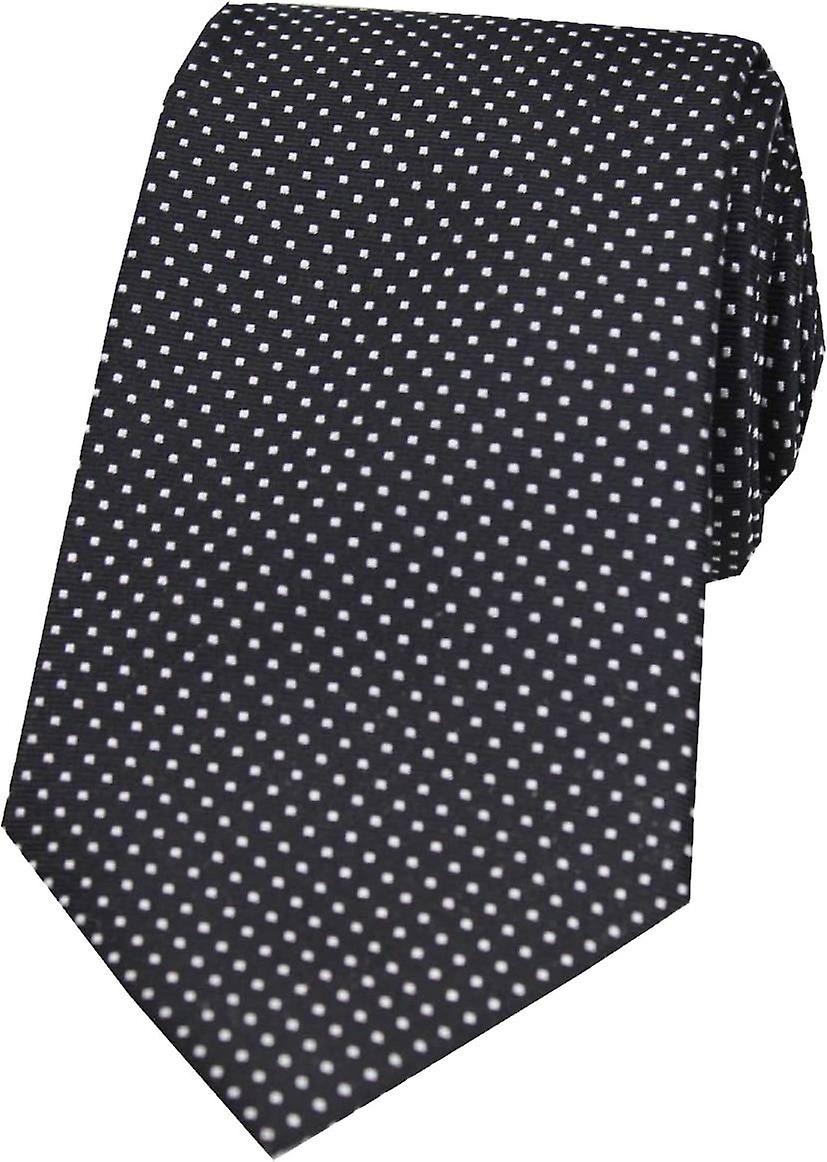 David Van Hagen Pin Dot Silk Tie - Black