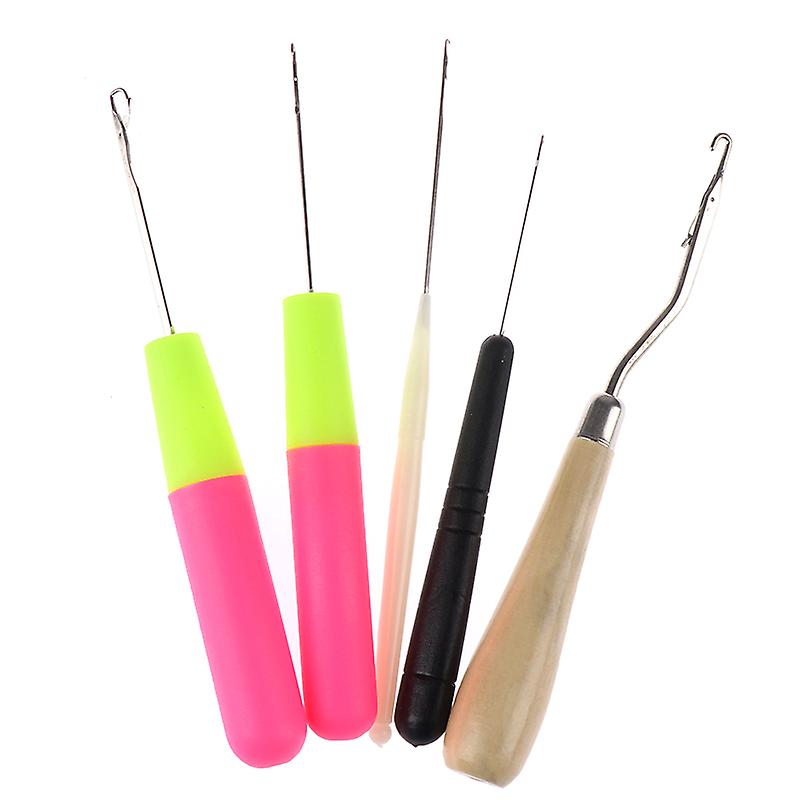 5pcs/set Plastic Crochet Needle Weaving Hair Hooks Tool For Braid Craft