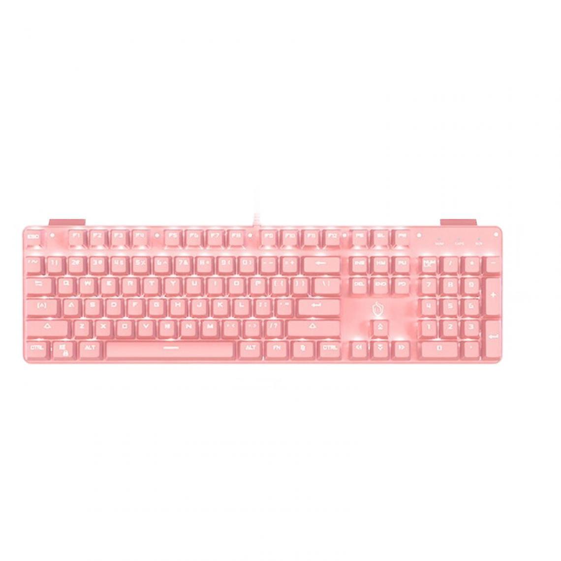 Real Green Axis Mechanical Keyboard 104 Keys Paris Keyboard Rgb Backlit Romantic Punk Rose Wired Sheet Metal Keyboard | Keyboard Punk Pink2
