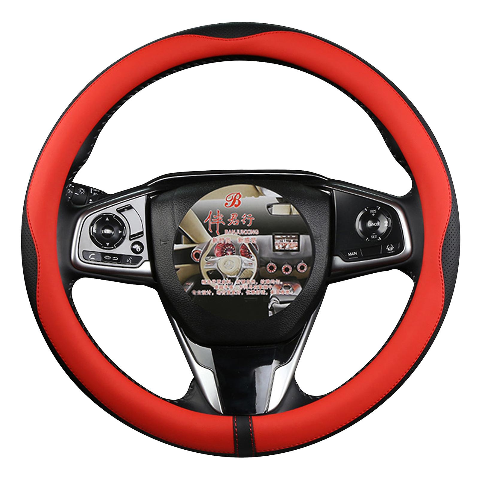 Universal Stylish Steering Wheel Cover Soft PU Leather Auto Accessories