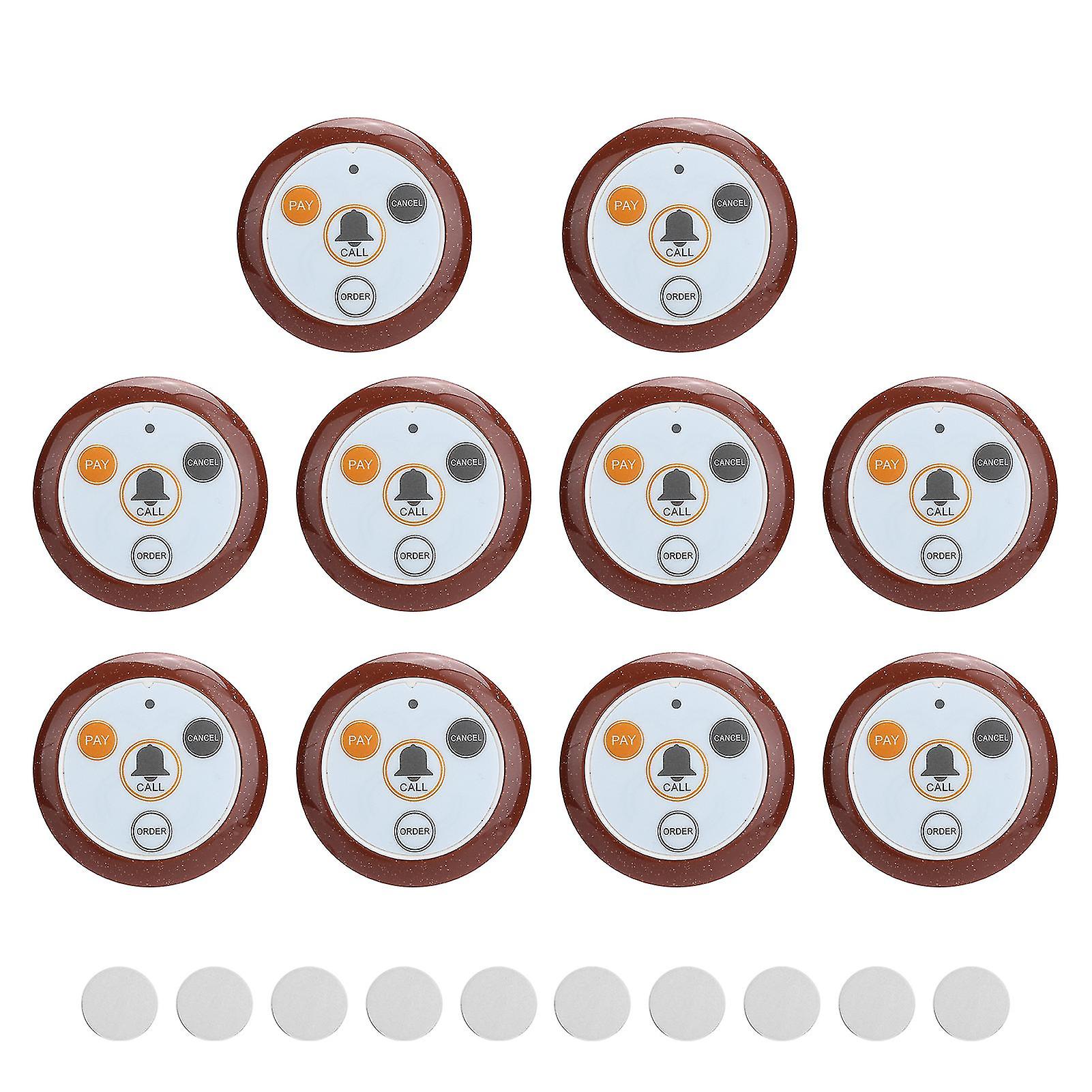 10Pcs Wireless Pager Calling System For Restaurant Meal Taker Suc04 433.92mhz Dc6v