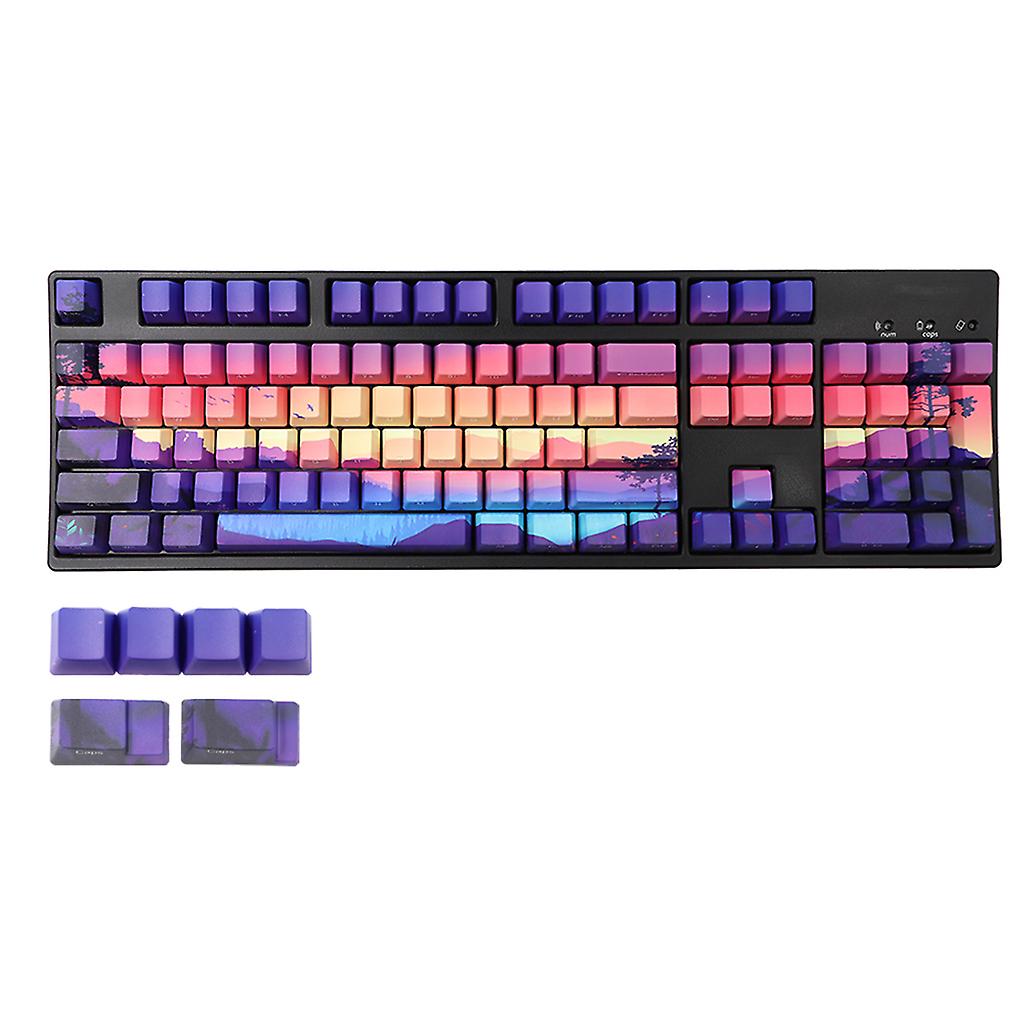 Purple Keycap PBT Dye Sublimation OEM Profile Mechanical Keyboard Keycap 128PCS