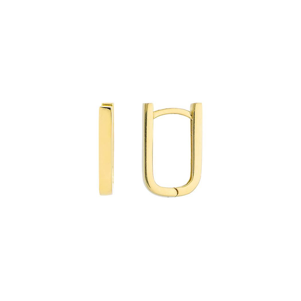 Boucles d’oreilles en forme de U en or jaune 14 carats pour femmes