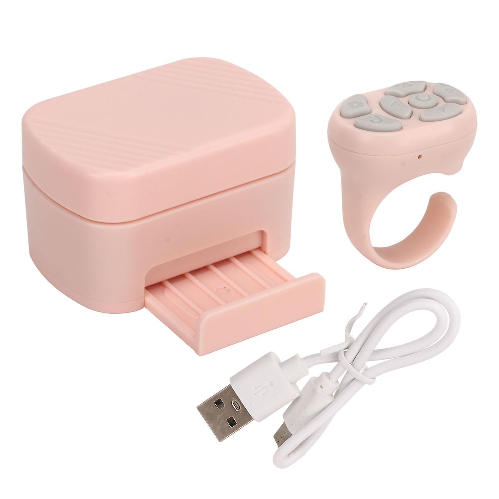 Remote Control Scrolling Ring Bluetooth APP Page Turner Camera Remote Shutter Selfie Button with Charging Case for Cell Phone