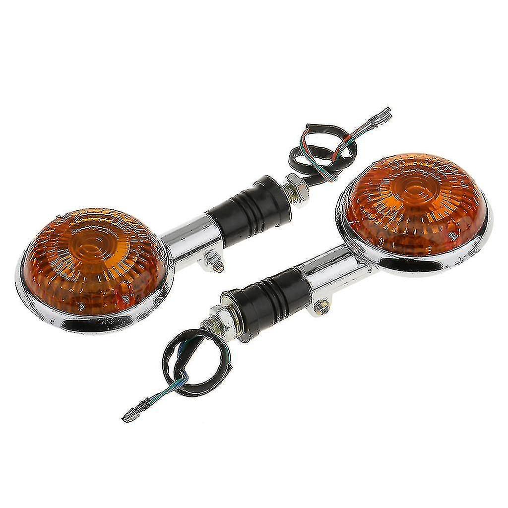 SPNUVR 2Pcs Amber Motorcycle Turn Signals – M10 Thread, IP67, Fits