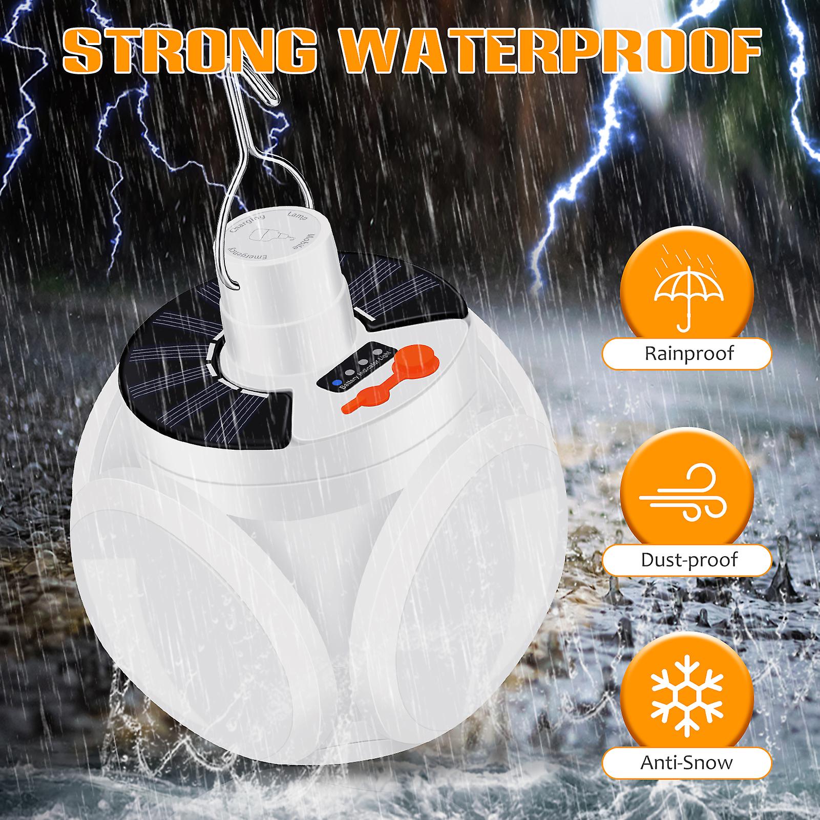 Solar Bulb Lamp Portable LED Emergency Light with Remote Control Camping Light