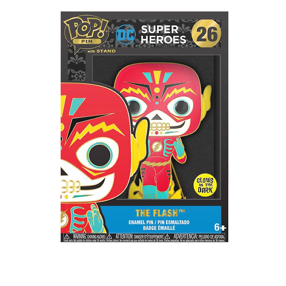 Funko Pop Pin DC Comics Super Heroes Flash Glow in the Dark Ages 6+ and Up
