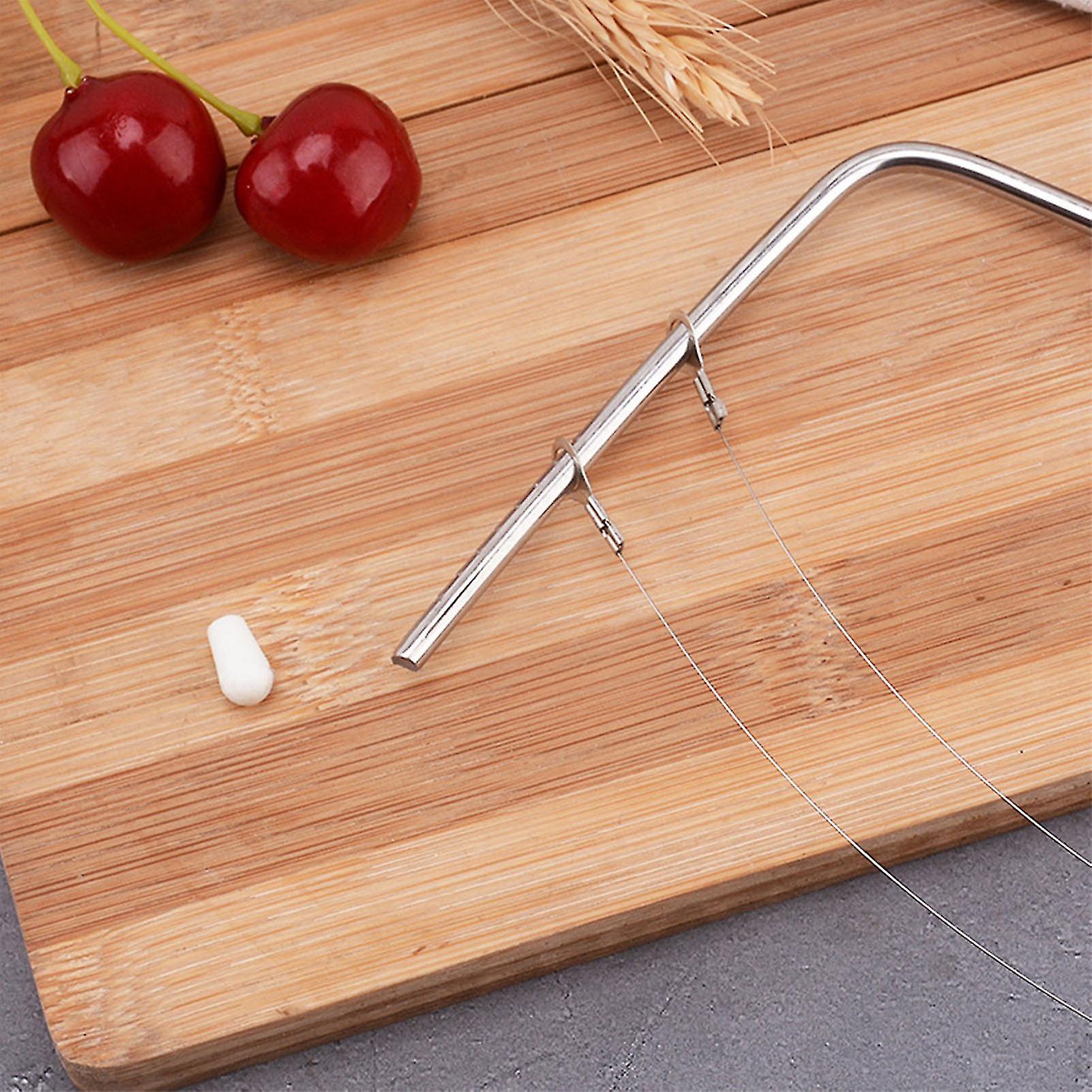 Cake Leveler Stainless Steel 8 Gear Adjustable Cake Layer Cutter with Detachable Wire for Baking Tool Two Wire 