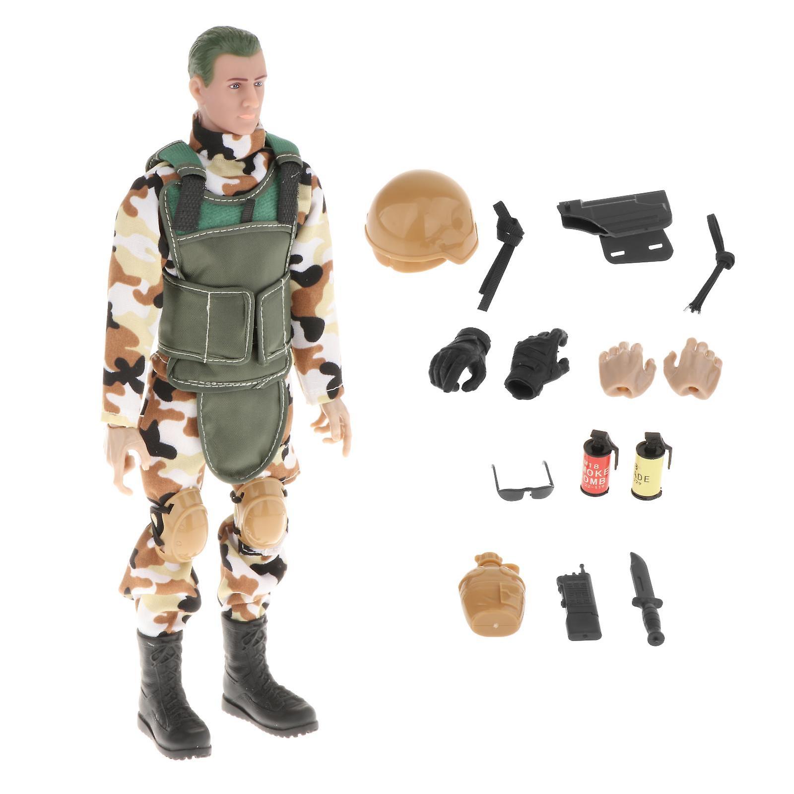 12" Action Figures Playset Teens 1:6 Scale Model Soldiers Action Figure Black